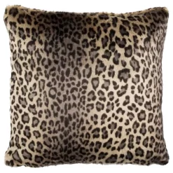 Throw Pillows Safavieh Faux Black Leopard Down Alternative Standard Throw Pillow