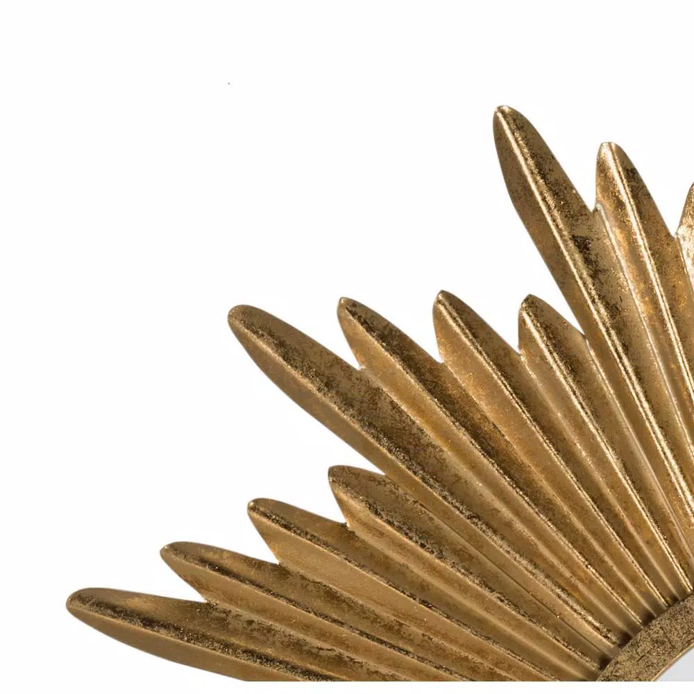 Wall Mirrors Safavieh Josephine Round Antique Gold Sunburst Decorative Mirror 6 Wall Mirrors Safavieh Josephine Round Antique Gold Sunburst Decorative Mirror - Image 4