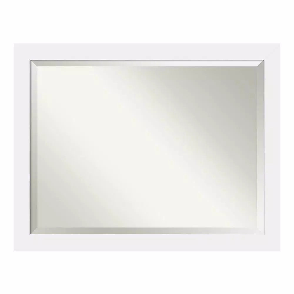 Mirrors Amanti Art Corvino 45 In. W X 35 In. H Framed Rectangular Beveled Edge Bathroom Vanity Mirror In Satin White 3 Mirrors Amanti Art Corvino 45 In. W X 35 In. H Framed Rectangular Beveled Edge Bathroom Vanity Mirror In Satin White