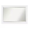 Mirrors Amanti Art Corvino 41 In. W X 29 In. H Framed Rectangular Beveled Edge Bathroom Vanity Mirror In Satin White