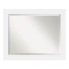 Mirrors Amanti Art Corvino 33 In. W X 27 In. H Framed Rectangular Beveled Edge Bathroom Vanity Mirror In Satin White
