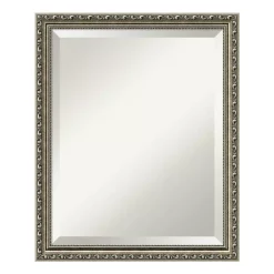 Mirrors Amanti Art Parisian 19 In. W X 23 In. H Framed Rectangular Beveled Edge Bathroom Vanity Mirror In Silver -SAFAVIEH Shop silver amanti art mirrors dsw3942002 1f 1000