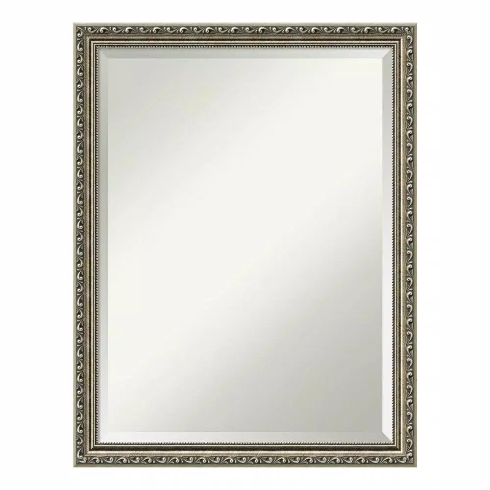 Mirrors Amanti Art Parisian 20 In. W X 26 In. H Framed Rectangular Beveled Edge Bathroom Vanity Mirror In Silver 6 Mirrors Amanti Art Parisian 20 In. W X 26 In. H Framed Rectangular Beveled Edge Bathroom Vanity Mirror In Silver - Image 4