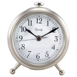 Table Clocks Equity By La Crosse Small 3 In. Metal Quartz Alarm Table Clock -SAFAVIEH Shop silver equity by la crosse table clocks 25655 76 1000