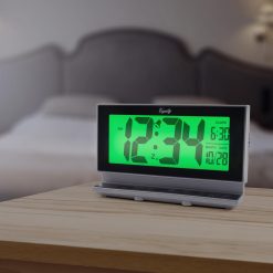 Table Clocks Equity By La Crosse Large 2 In. LCD Alarm Table Clock With Night Vision Technology -SAFAVIEH Shop silver equity by la crosse table clocks 30041 31 1000