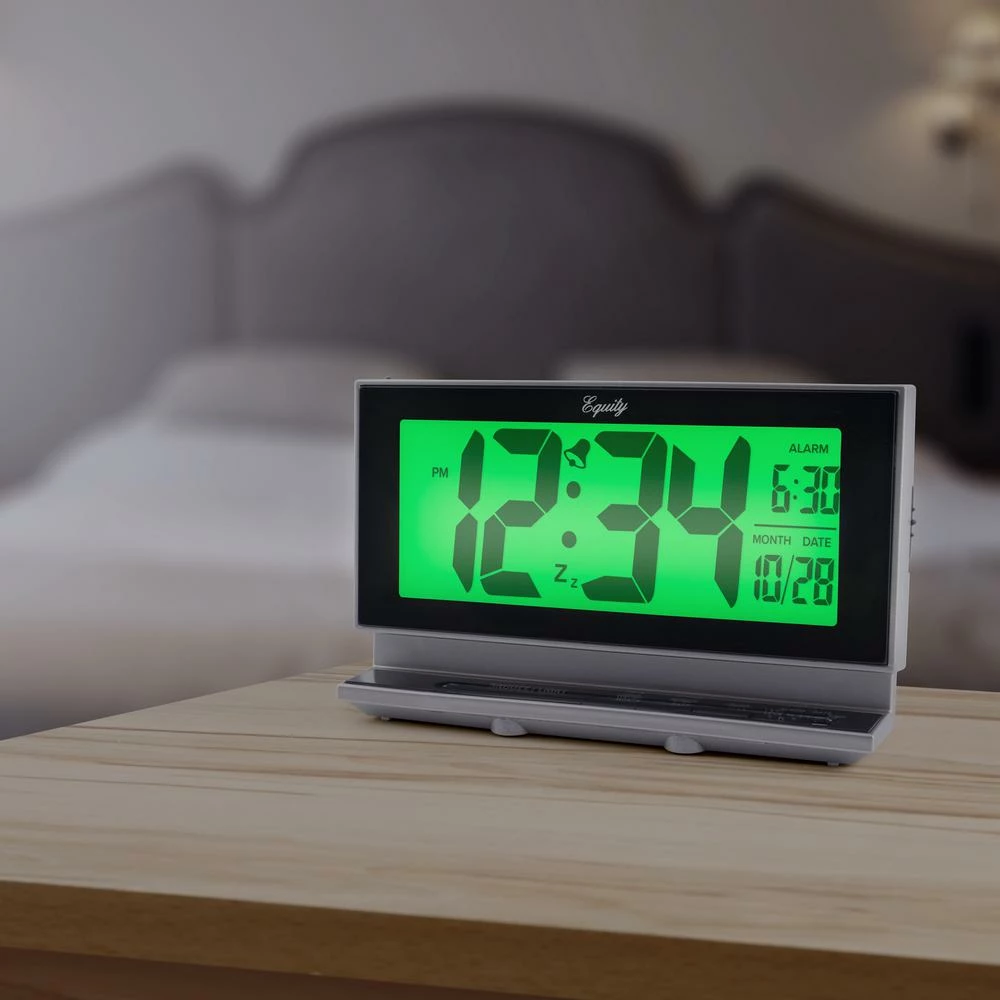 Table Clocks Equity By La Crosse Large 2 In. LCD Alarm Table Clock With Night Vision Technology 9 Table Clocks Equity By La Crosse Large 2 In. LCD Alarm Table Clock With Night Vision Technology - Image 7