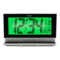 Table Clocks Equity By La Crosse Large 2 In. LCD Alarm Table Clock With Night Vision Technology