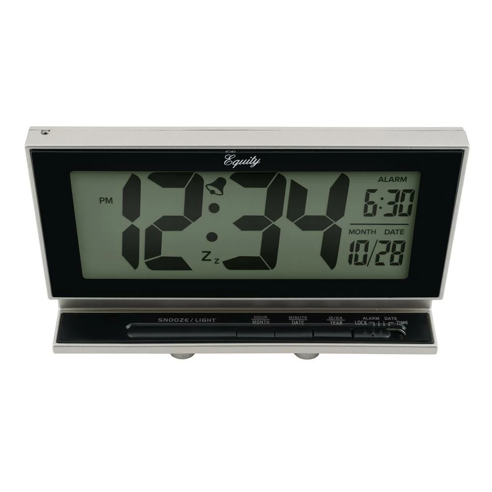 Table Clocks Equity By La Crosse Large 2 In. LCD Alarm Table Clock With Night Vision Technology 4 Table Clocks Equity By La Crosse Large 2 In. LCD Alarm Table Clock With Night Vision Technology - Image 2