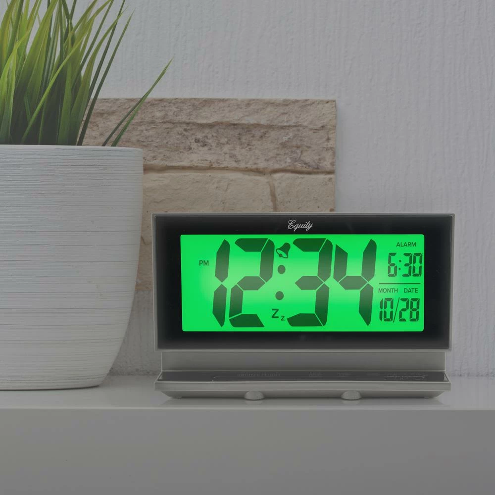 Table Clocks Equity By La Crosse Large 2 In. LCD Alarm Table Clock With Night Vision Technology 8 Table Clocks Equity By La Crosse Large 2 In. LCD Alarm Table Clock With Night Vision Technology - Image 6