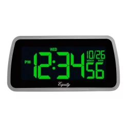 Table Clocks Equity By La Crosse Digital 6 X 4 In. LCD Interchangeable Color Display Alarm Clock -SAFAVIEH Shop silver equity by la crosse table clocks 30451 1f 1000