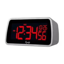 Table Clocks Equity By La Crosse Digital 6 X 4 In. LCD Interchangeable Color Display Alarm Clock -SAFAVIEH Shop silver equity by la crosse table clocks 30451 44 1000