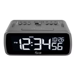 Table Clocks Equity By La Crosse Digital 6 X 4 In. LCD Interchangeable Color Display Alarm Clock -SAFAVIEH Shop silver equity by la crosse table clocks 30451 4f 1000