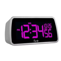 Table Clocks Equity By La Crosse Digital 6 X 4 In. LCD Interchangeable Color Display Alarm Clock -SAFAVIEH Shop silver equity by la crosse table clocks 30451 fa 1000