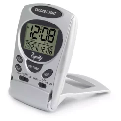 Table Clocks Equity By La Crosse Fold-Up Digital 2.70 In. LCD Travel Alarm Table Clock With Nap Timer And Backlight -SAFAVIEH Shop silver equity by la crosse table clocks 31300 4f 1000