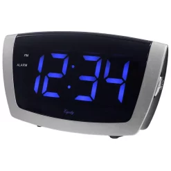 Table Clocks Equity By La Crosse Large 1.8 In. Blue LED Electric Alarm Table Clock With USB Port -SAFAVIEH Shop silver equity by la crosse table clocks 75904 76 1000