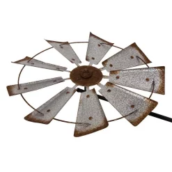 Wall Signs Glitzhome 69.4 In. H Farmhouse Metal Galvanized Wind Spinner Yard Stake Or Wall Decor -SAFAVIEH Shop silver glitzhome wall signs gh1512004180 1f 1000