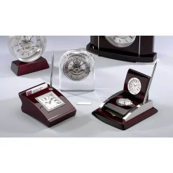 Table Clocks Heim Concept Silver Wood Clock With Cardholder And Pen -SAFAVIEH Shop silver heim concept table clocks 15135 4f 1000