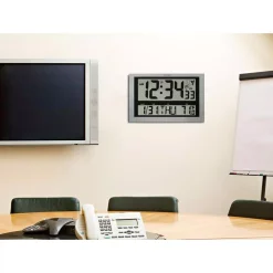 Wall Clocks La Crosse Technology Jumbo Digital Atomic Wall Clock With Temperature 10 Wall Clocks La Crosse Technology Jumbo Digital Atomic Wall Clock With Temperature -SAFAVIEH Shop silver la crosse technology wall clocks 513 1211 1f 1000