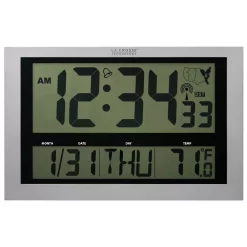 Wall Clocks La Crosse Technology Jumbo Digital Atomic Wall Clock With Temperature