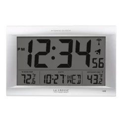 Wall Clocks La Crosse Technology Jumbo Atomic Digital Wall Clock With Outdoor Temperature