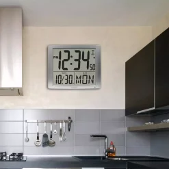 Wall Clocks La Crosse Technology 16 In. X 20 In. Super Large Atomic Digital Wall Clock -SAFAVIEH Shop silver la crosse technology wall clocks 515 1316 44 1000