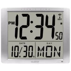 Wall Clocks La Crosse Technology 16 In. X 20 In. Super Large Atomic Digital Wall Clock