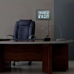 Wall Clocks La Crosse Technology Atomic Full Calendar Digital Clock With Extra Large Digits – Perfect Gift For The Elderly -SAFAVIEH Shop silver la crosse technology wall clocks c86279 31 1000