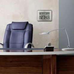 Wall Clocks La Crosse Technology Atomic Full Calendar Digital Clock With Extra Large Digits – Perfect Gift For The Elderly -SAFAVIEH Shop silver la crosse technology wall clocks c86279 4f 1000