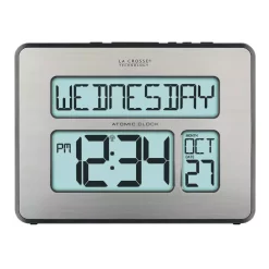 Wall Clocks La Crosse Technology Atomic Full Calendar Digital Clock With Extra Large Digits – Perfect Gift For The Elderly