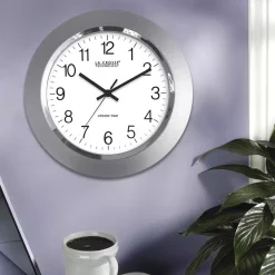 Wall Clocks La Crosse Technology 14 In. Atomic Analog Wall Clock -SAFAVIEH Shop silver la crosse technology wall clocks wt 3144s 44 1000
