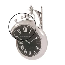 Wall Clocks LITTON LANE 22 In. X 16 In. Vintage Pocket-Watch-Style Suspended Wall Clock -SAFAVIEH Shop silver litton lane wall clocks 40624 4f 1000
