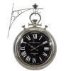 Wall Clocks LITTON LANE 22 In. X 16 In. Vintage Pocket-Watch-Style Suspended Wall Clock 1 Wall Clocks LITTON LANE 22 In. X 16 In. Vintage Pocket-Watch-Style Suspended Wall Clock -SAFAVIEH Shop silver litton lane wall clocks 40624 64 1000