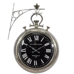 Wall Clocks LITTON LANE 22 In. X 16 In. Vintage Pocket-Watch-Style Suspended Wall Clock