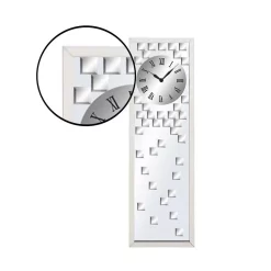 Wall Clocks LITTON LANE Contemporary 42 In. Mirrored Wall Clock -SAFAVIEH Shop silver litton lane wall clocks 51740 4f 1000