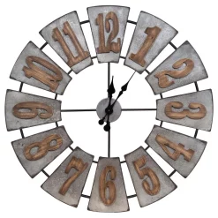 Wall Clocks Pinnacle Windmill Wood Silver Wall Clock -SAFAVIEH Shop silver pinnacle wall clocks 18fp1443e 4f 1000