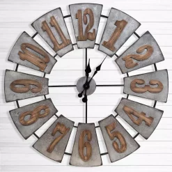 Wall Clocks Pinnacle Windmill Wood Silver Wall Clock