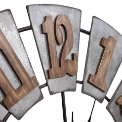 Wall Clocks Pinnacle Windmill Wood Silver Wall Clock -SAFAVIEH Shop silver pinnacle wall clocks 18fp1443e 76 1000