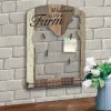 Memo Boards Stonebriar Collection 18 In. X 24 In. Brown Wooden Rooster Wall Decor With Metal Tray Mesh Message Board -SAFAVIEH Shop stonebriar collection memo boards sb 6014a 64 1000