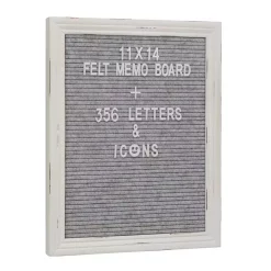 Memo Boards Stonebriar Collection Gray Felt Memo Board With White Wash Wooden Frame