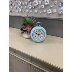 Table Clocks Zentique Paris Round Green Table Clock