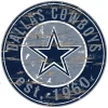 Wall Signs Adventure Furniture 24″ NFL Dallas Cowboys Round Distressed Sign