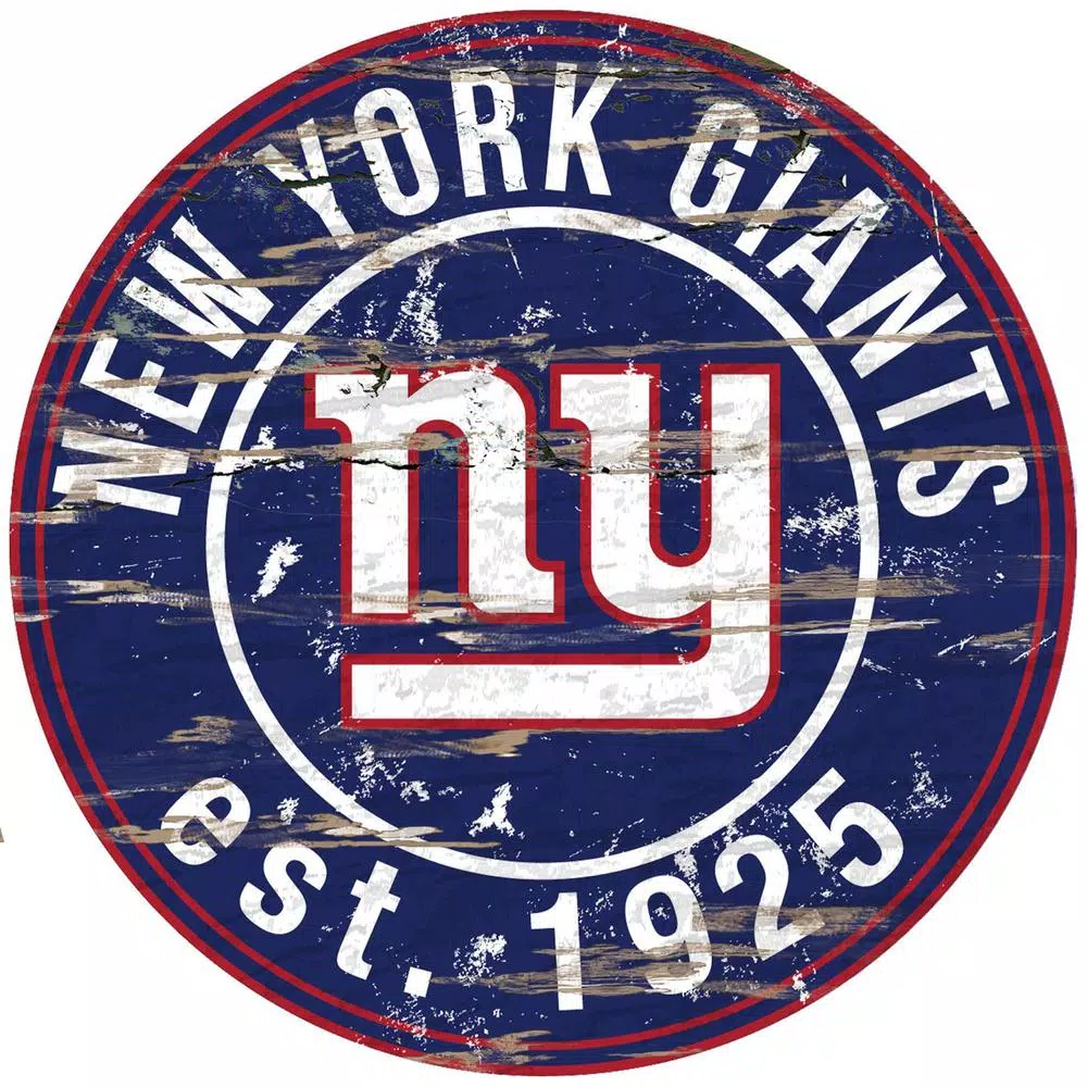 Wall Signs Adventure Furniture 24″ NFL New York Giants Round Distressed Sign 3 Wall Signs Adventure Furniture 24″ NFL New York Giants Round Distressed Sign