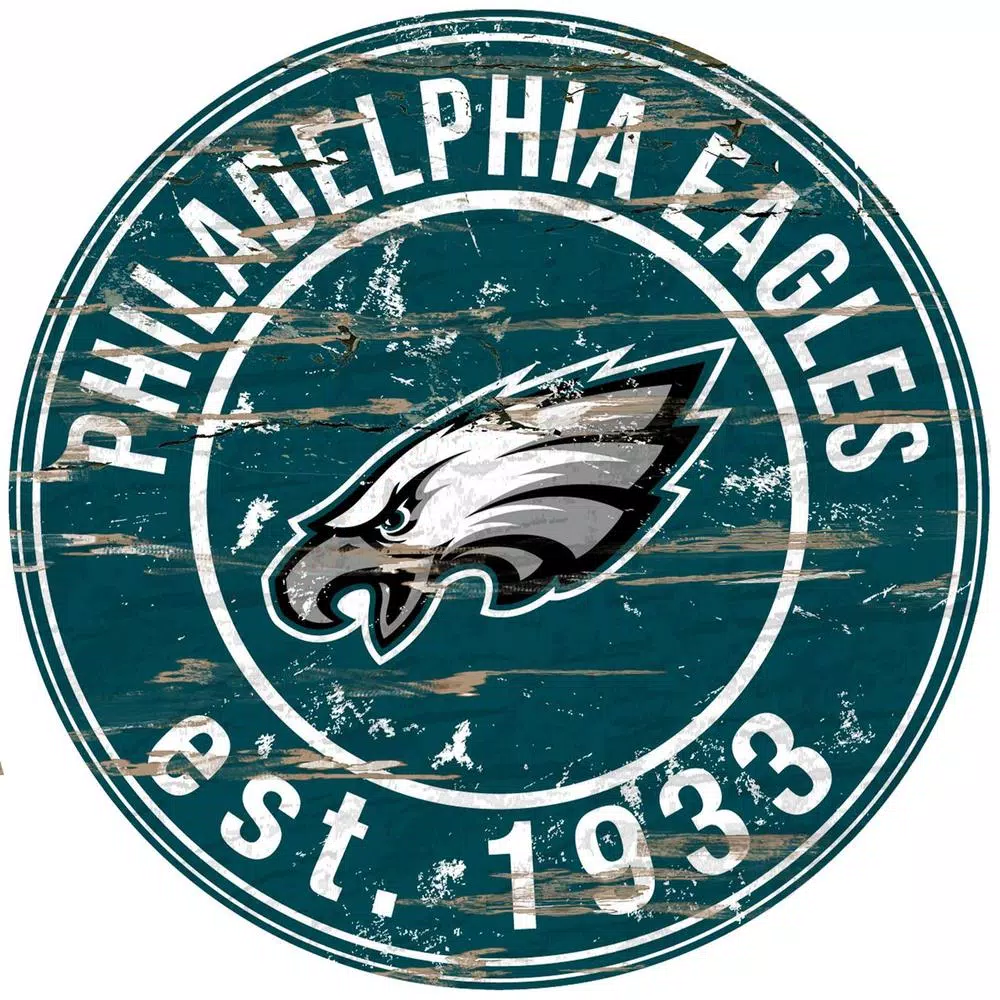 Wall Signs Adventure Furniture 24″ NFL Philadelphia Eagles Round Distressed Sign 3 Wall Signs Adventure Furniture 24″ NFL Philadelphia Eagles Round Distressed Sign