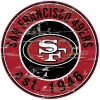 Wall Signs Adventure Furniture 24″ NFL San Francisco 49ers Round Distressed Sign -SAFAVIEH Shop team adventure furniture wall signs n0659 sff 64 1000