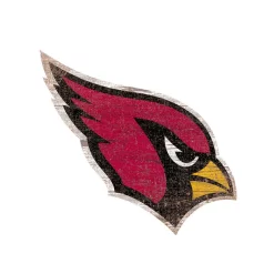 Wall Signs Adventure Furniture NFL Indoor Arizona Cardinals Distressed Logo Cutout Wood Sign