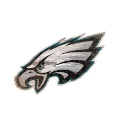 Wall Signs Adventure Furniture NFL Indoor Philadelphia Eagles Distressed Logo Cutout Wood Sign