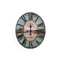 Wall Clocks 3R Studios Turquoise Oval Wood Wall Clock 15 Wall Clocks 3R Studios Turquoise Oval Wood Wall Clock -SAFAVIEH Shop turquoise 3r studios wall clocks de6896 76 1000