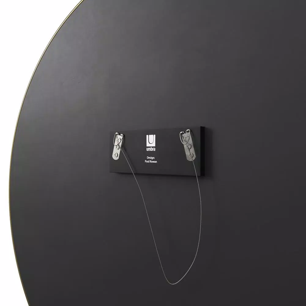 Wall Mirrors Umbra Hub Round Contemporary Mirror Brass (34 In. H X 34 In. W) 6 Wall Mirrors Umbra Hub Round Contemporary Mirror Brass (34 In. H X 34 In. W) - Image 4