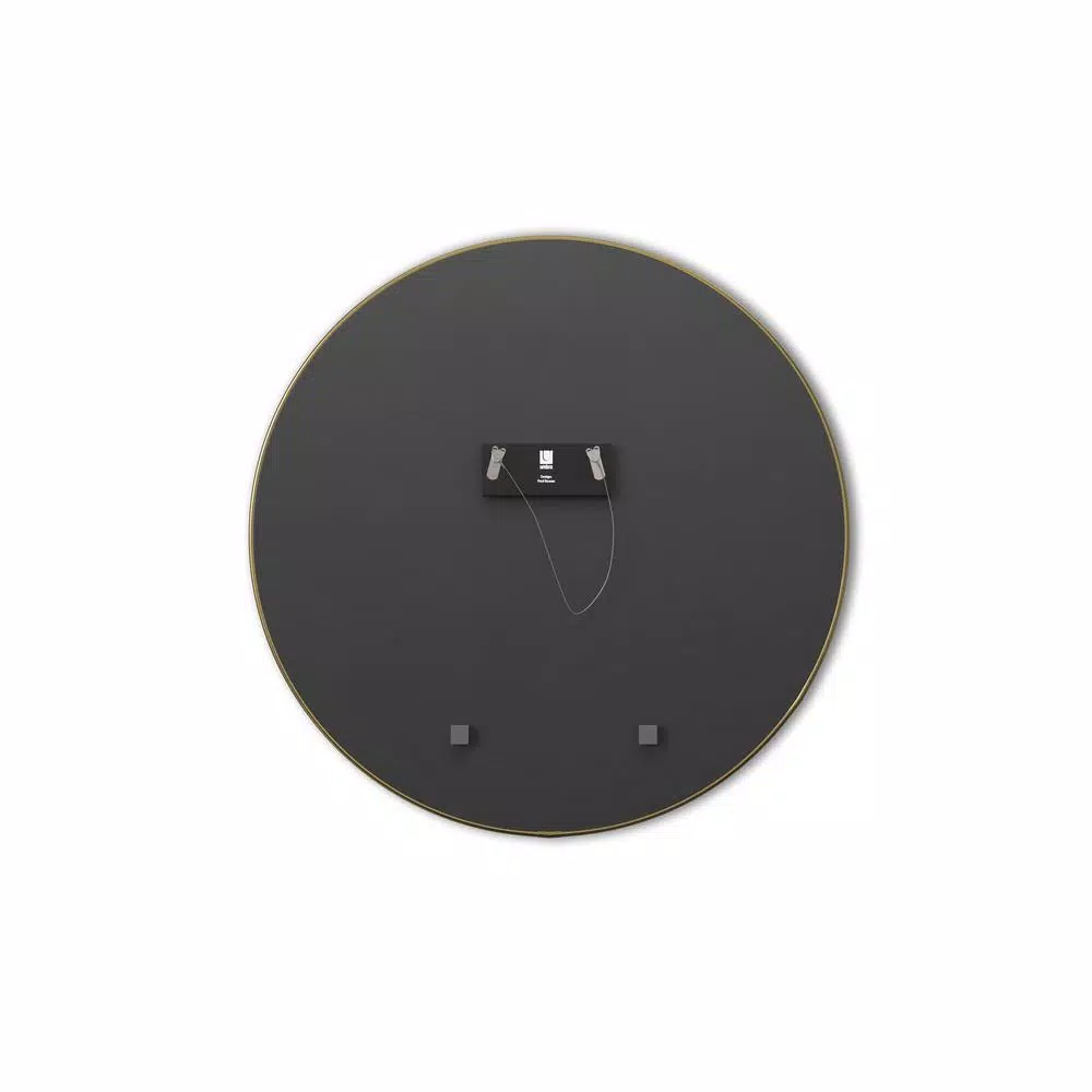 Wall Mirrors Umbra Hub Round Contemporary Mirror Brass (34 In. H X 34 In. W) 5 Wall Mirrors Umbra Hub Round Contemporary Mirror Brass (34 In. H X 34 In. W) - Image 3