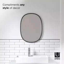 Wall Mirrors Umbra Hub 24 In. H X 18 In. W Modern Oval Modern Framed Mirror Black 14 Wall Mirrors Umbra Hub 24 In. H X 18 In. W Modern Oval Modern Framed Mirror Black -SAFAVIEH Shop umbra wall mirrors 1013765 040 1f 1000